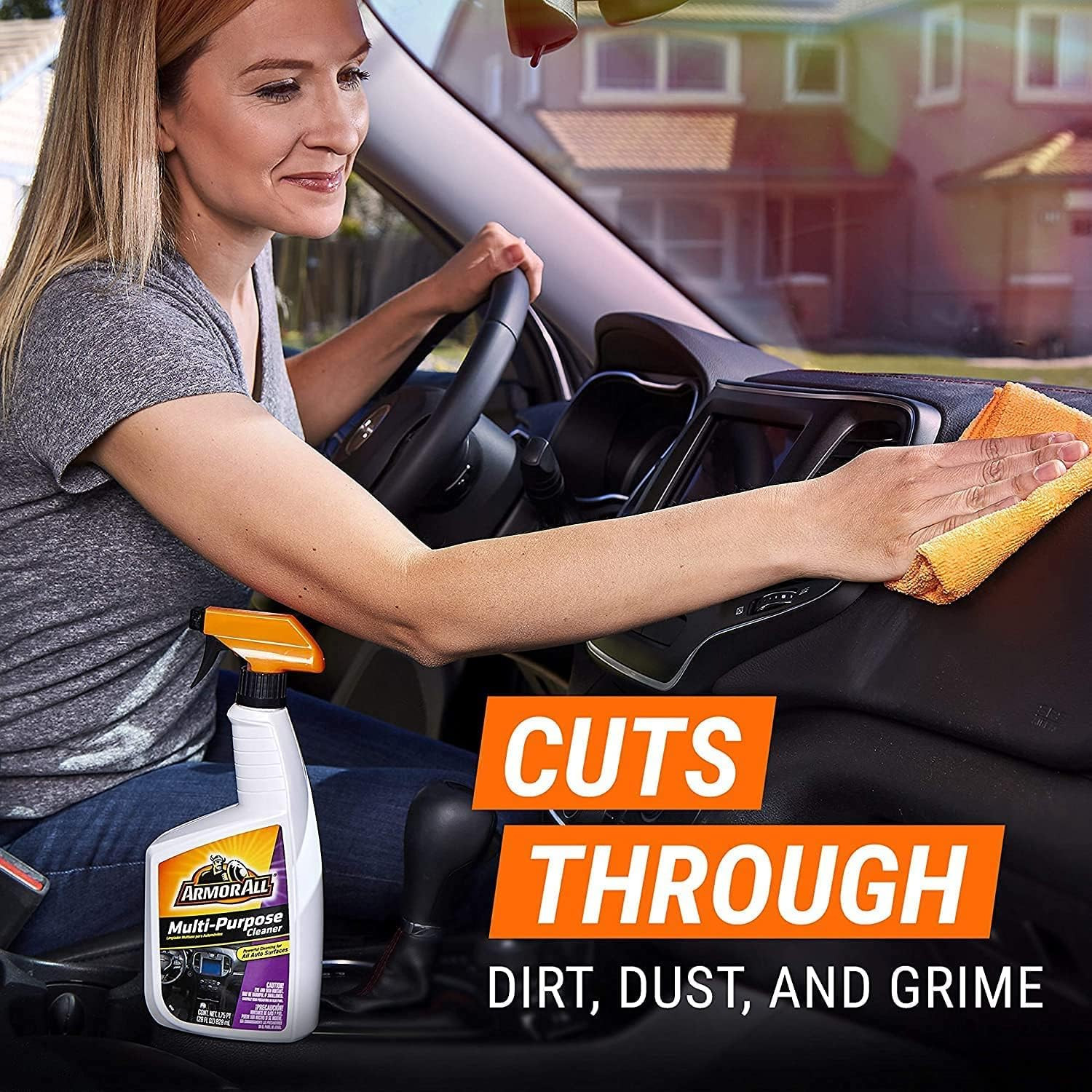 Multi Purpose Cleaner, Car Cleaner Spray for All Auto Surfaces, 16 Oz Pack of 2