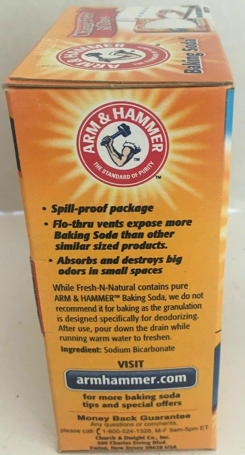 LOT of 2 Arm & Hammer Fresh-N-Natural Household Odor Eliminator Baking Soda 24oz