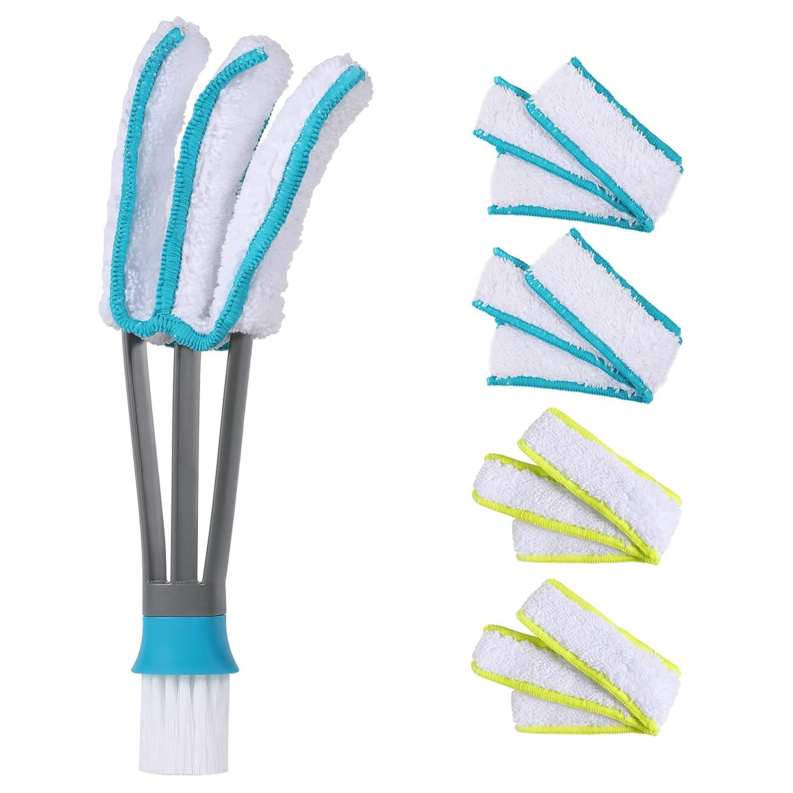 Blind Duster Window Cleaner Duster Brush With 5 Microfiber Sleeves Cleaning Tool