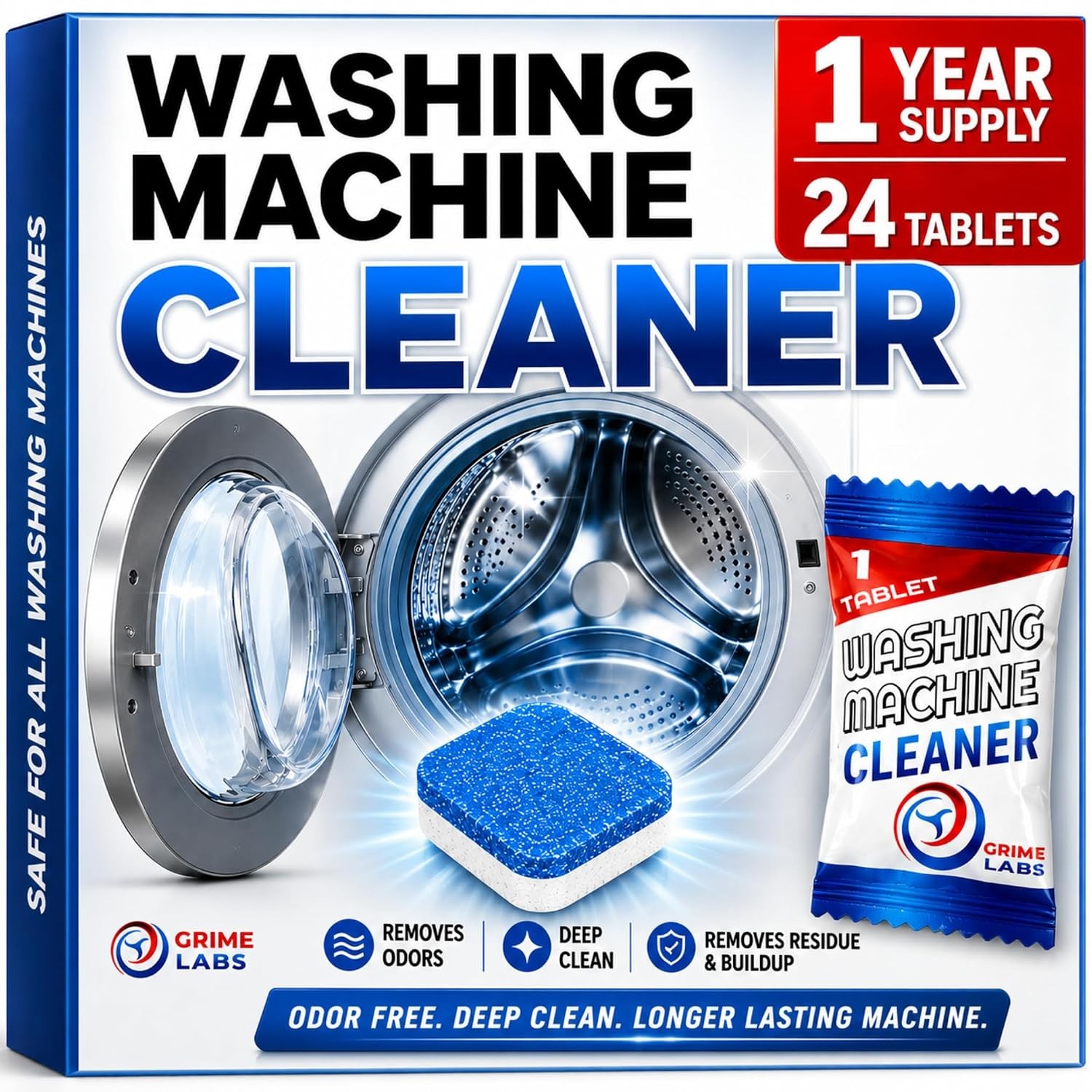 Washer Cleaner Tablets Deep Clean Washing Machine Cleaner Penetrating Cleaner