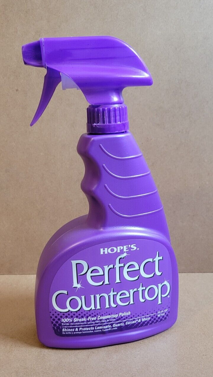 (1 Qty) HOPE’S PERFECT COUNTERTOP Cleaner and Polish 22-Ounce HOPES