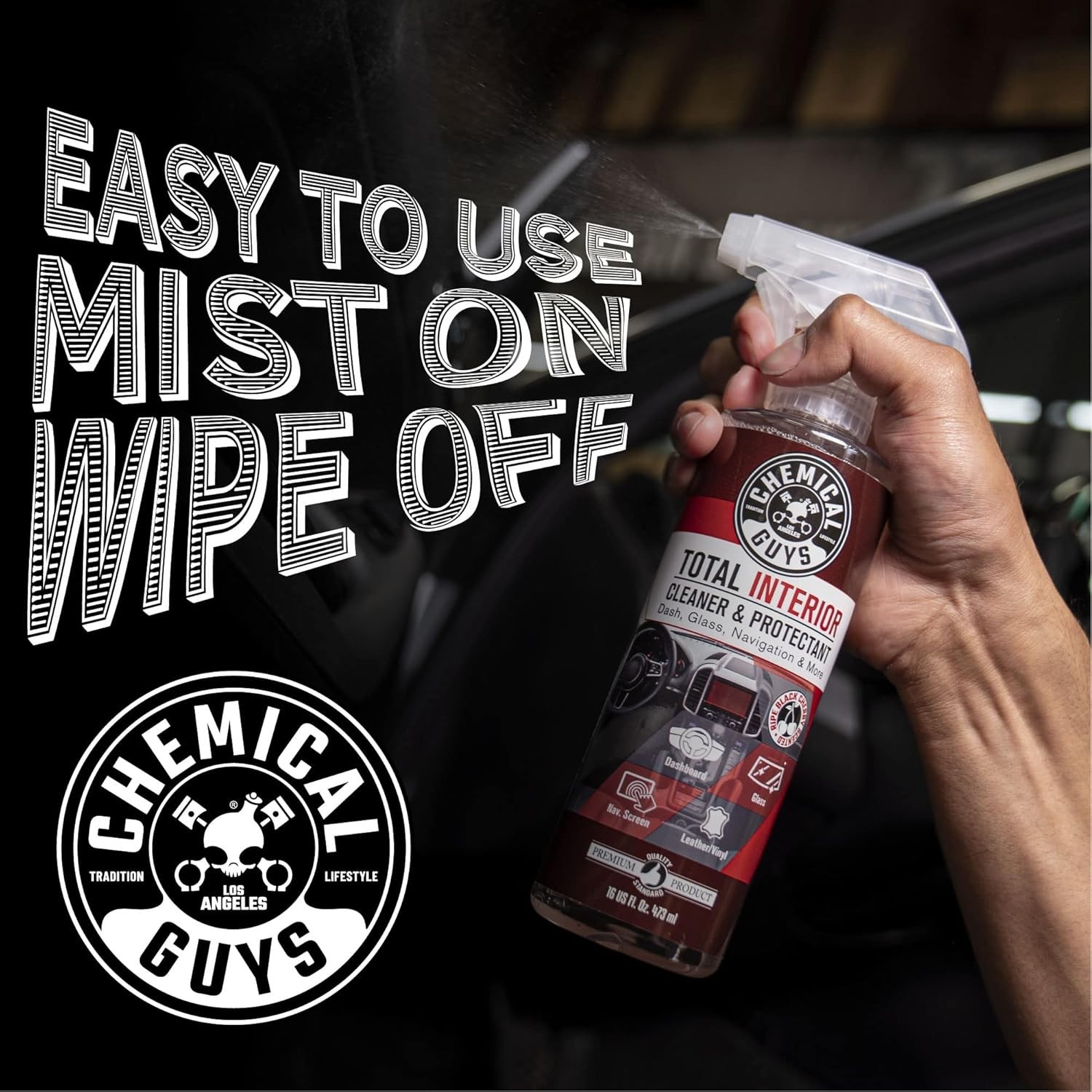 Chemical Guys Total Interior Cleaner & Protectant – Black Cherry, Car Cleaning S