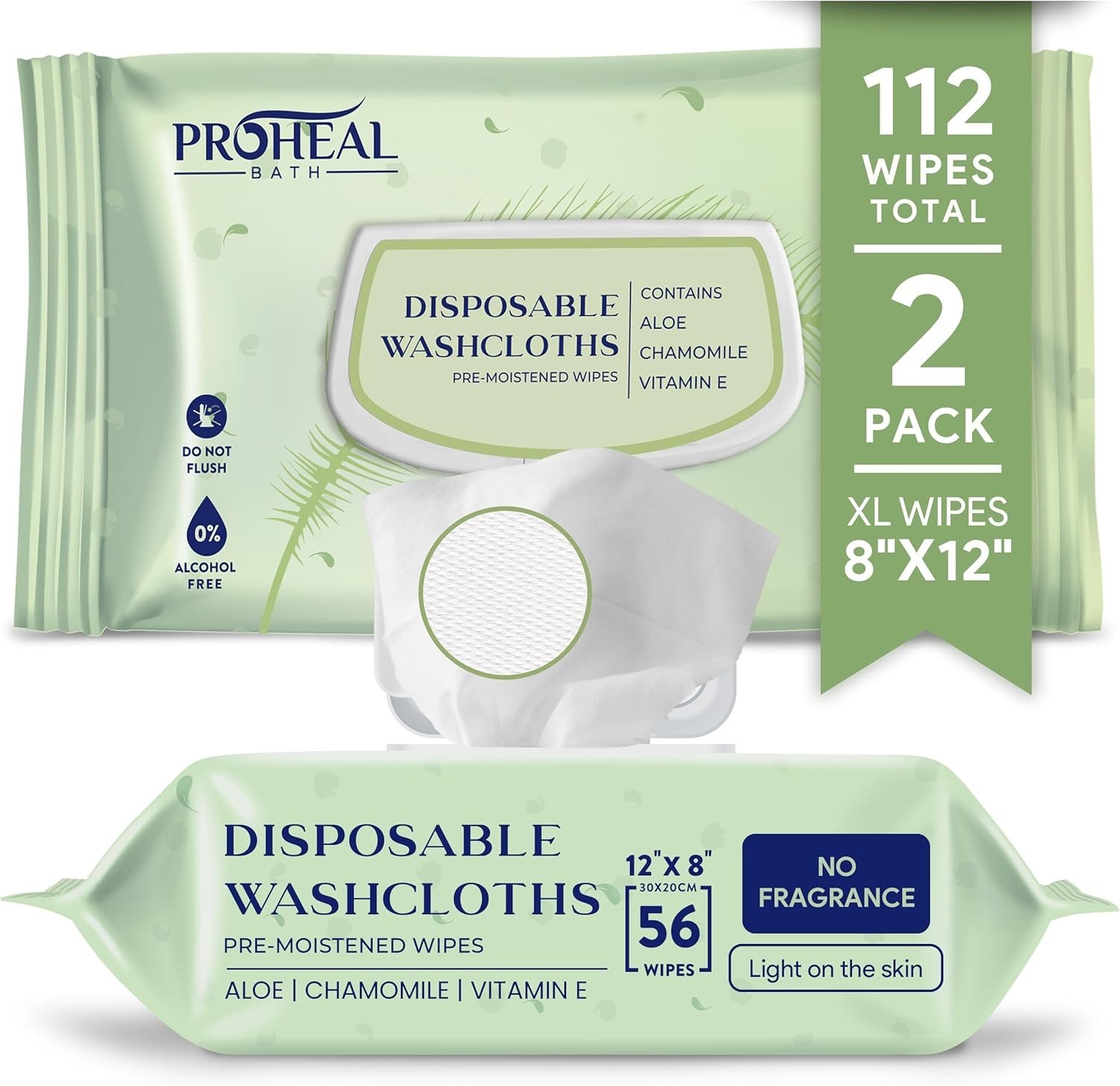 Gentle & Nourishing Adult Wipes – 112 Count, Alcohol-Free, Moisturizing Formula