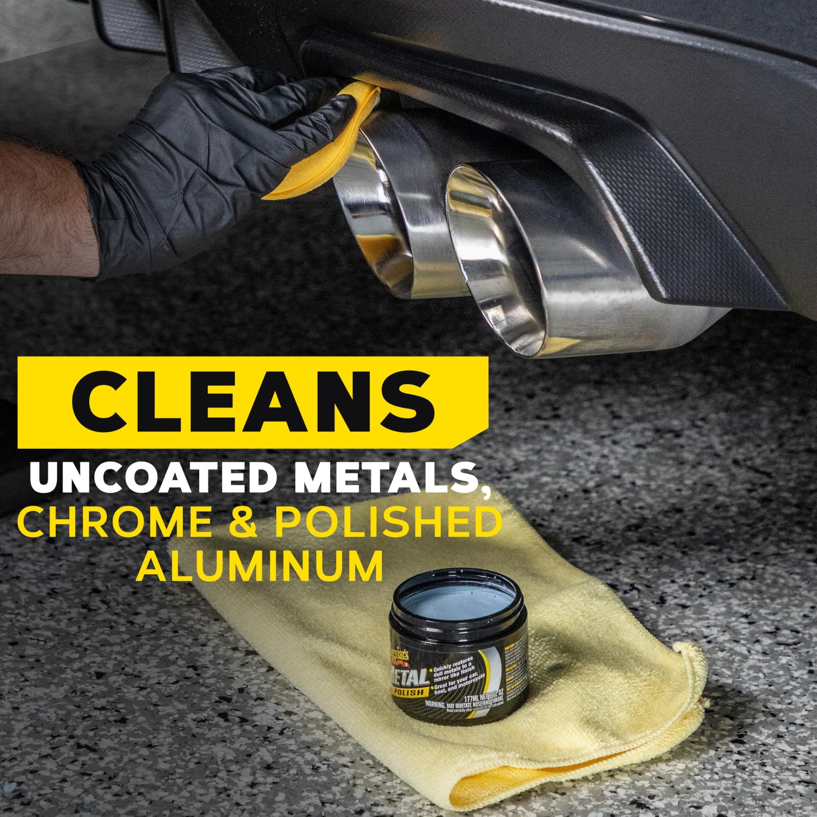 Meguiars Metal Polish 6 Oz For Uncoated Metals Car Boat Motorcycle Shine