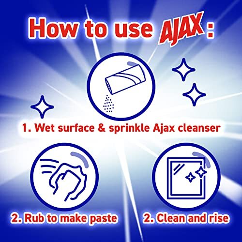 Ajax Powder Cleanser 21 Ounce Pack of 12 Easy Rinse Scratch Free Formula
