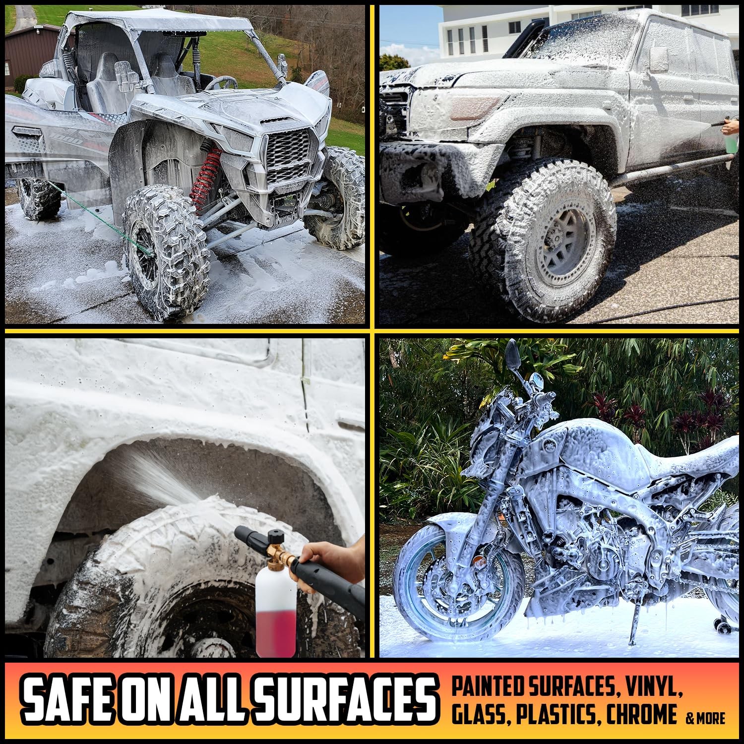 Foam Boost Off-Road & ATV Wash Soap – Heavy Duty pH-Balanced Car Wash for Tru…