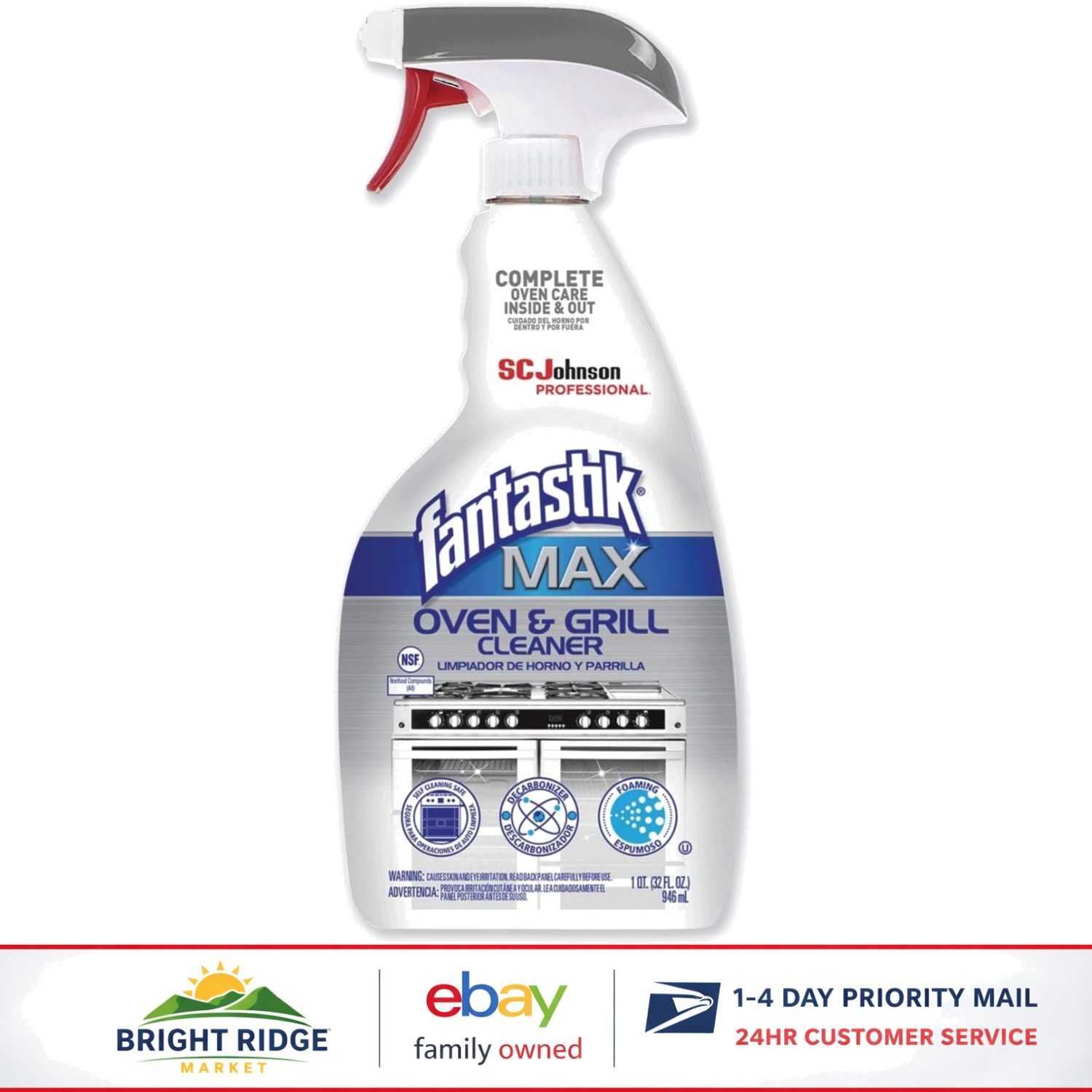 Liquid Oven and Grill Cleaner with Fast Action Foaming Spray, 32 Oz