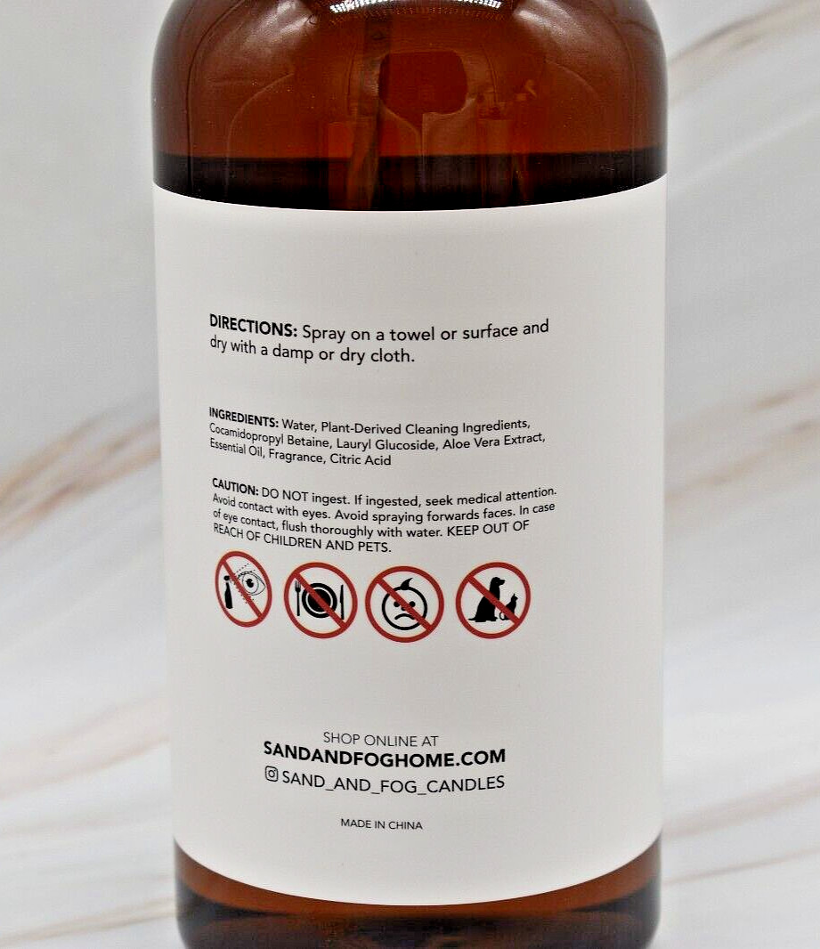 SAND + FOG All Purpose Spray Cleaner Cucumber Water Safe to Use on Granite
