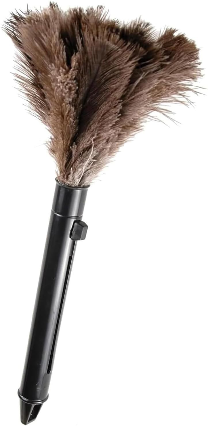 Extendable Ostrich Feather Duster – Lightweight, Anti-Static, Handheld Elegance