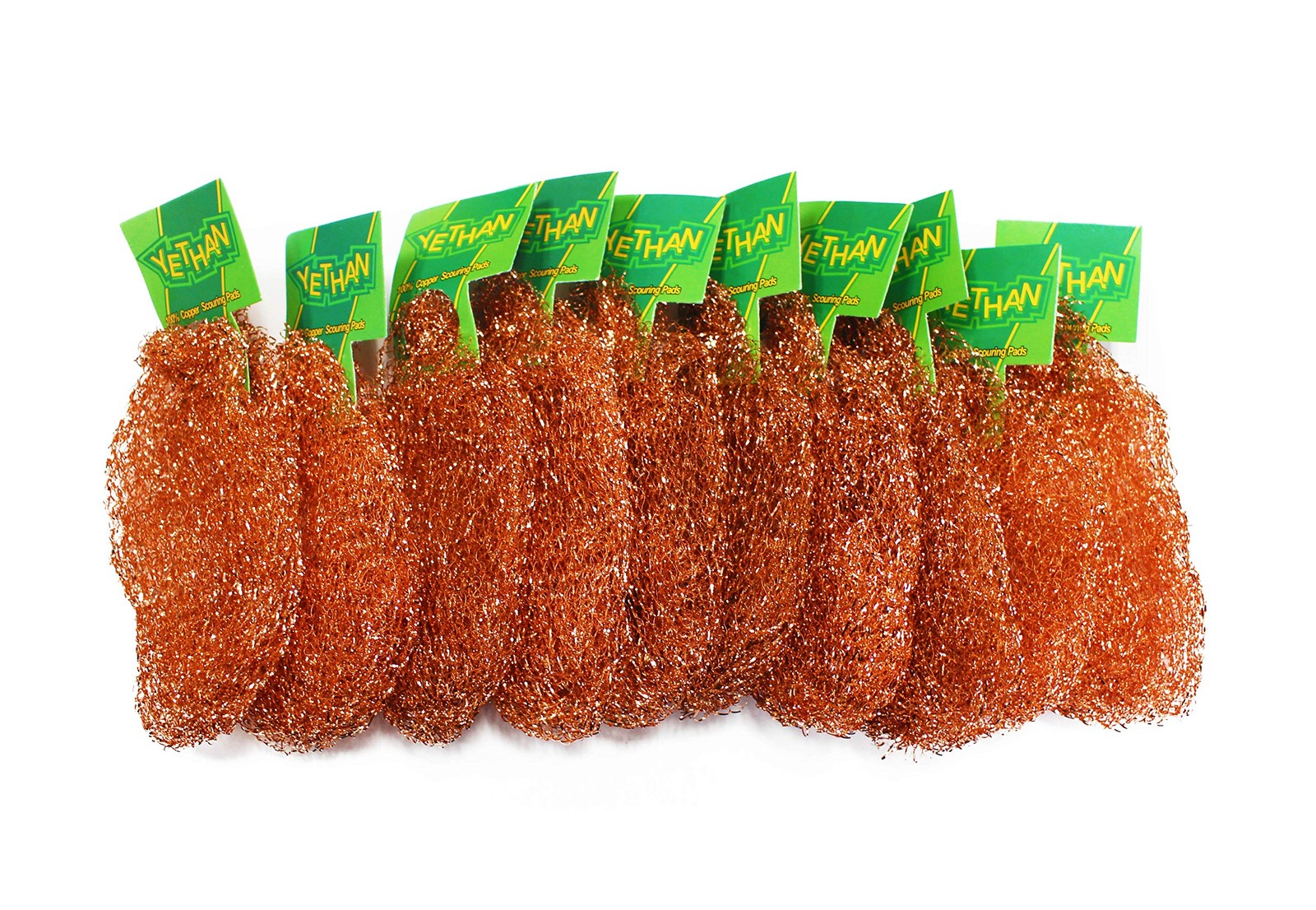 Copper Scouring Pad, Scrubbing Scour Pads 10 Pcs/Pack, Pure Copper, 13g / Pc