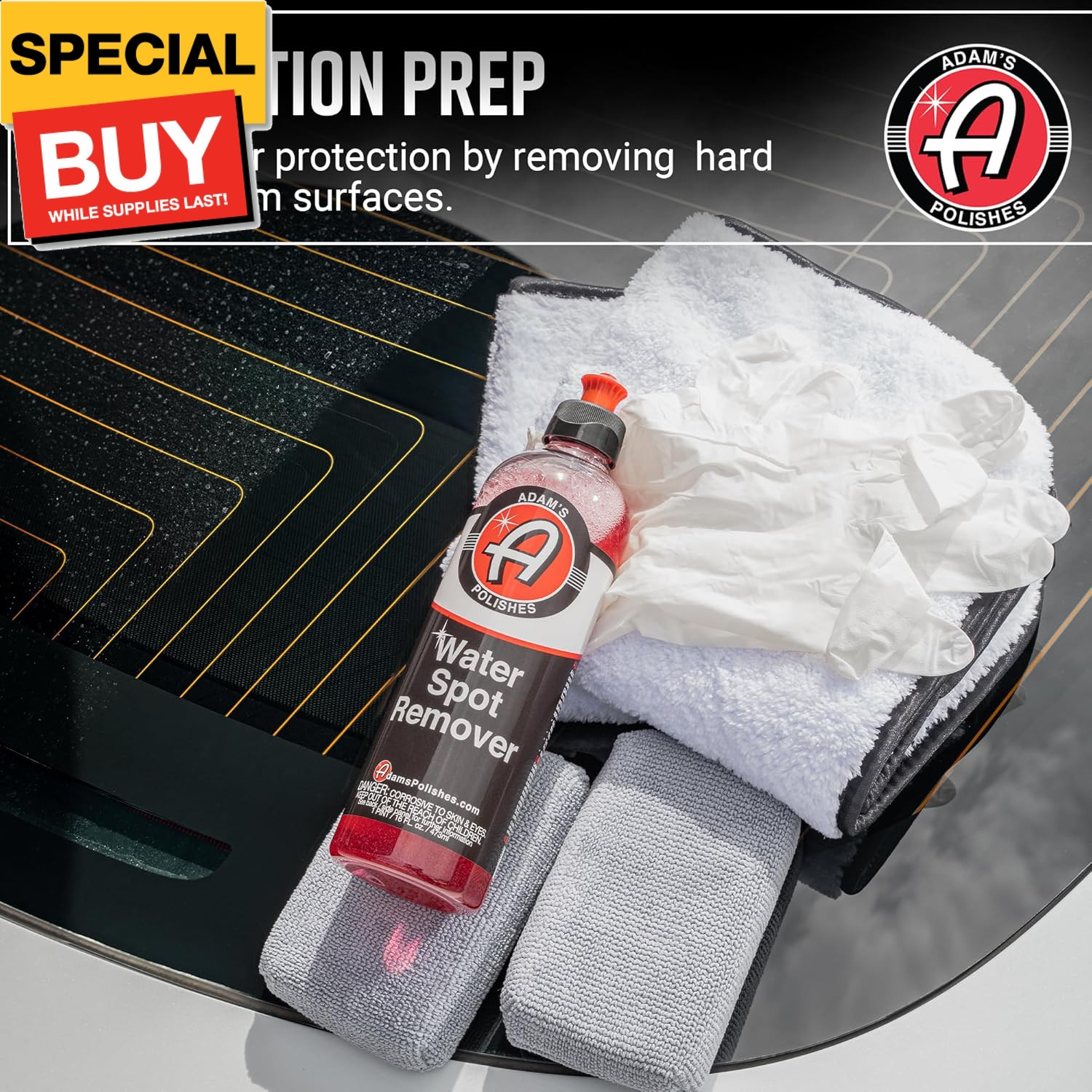 Water Spot Remover – Hard Water Stain Remover for Glass, Shower Doors, Paint, Wi