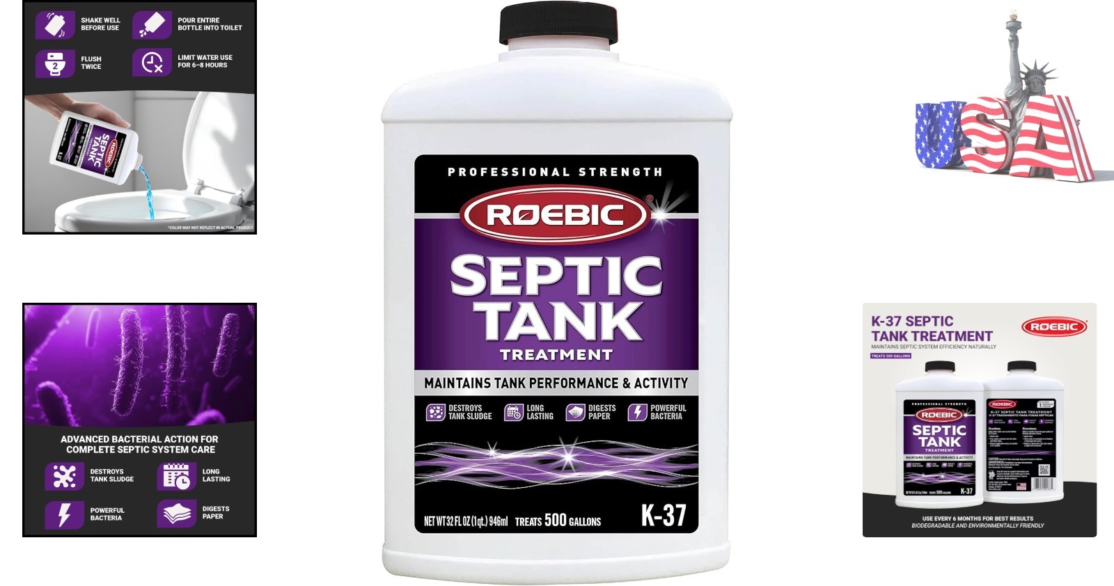 Eco-Friendly Septic Treatment – 32 Fl Oz Bacteria Enzymes for Fresh Toilets
