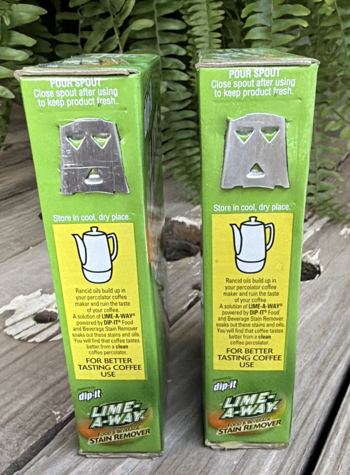 2x Dip-It Lime A Way Food & Beverage Stain Remover 5oz Powder Partially Hard NOS