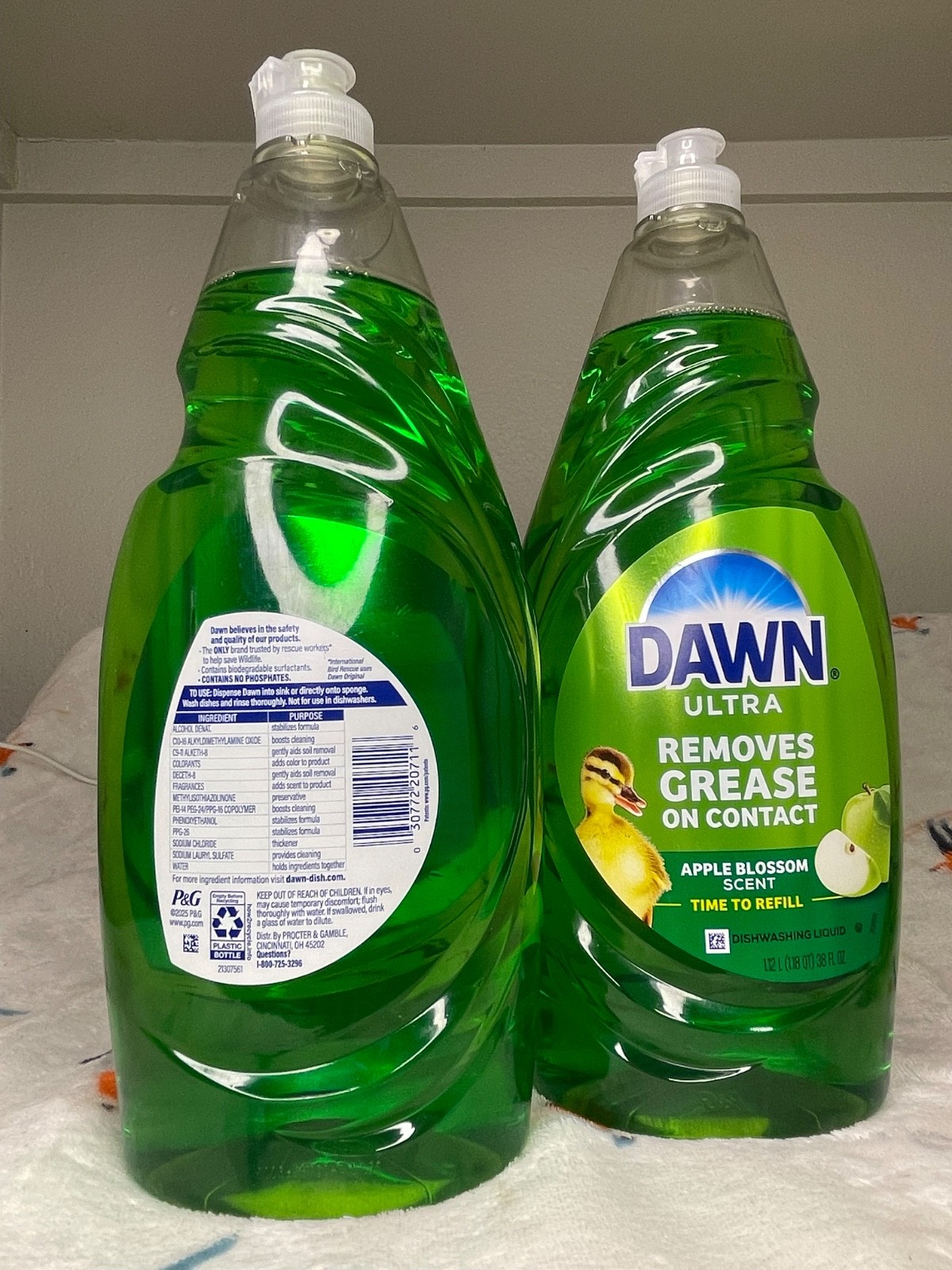 (4-PIECE) Dawn Ultra Liquid Dish Soap, 38 fl oz x 2 • Apple Blossom Scent •