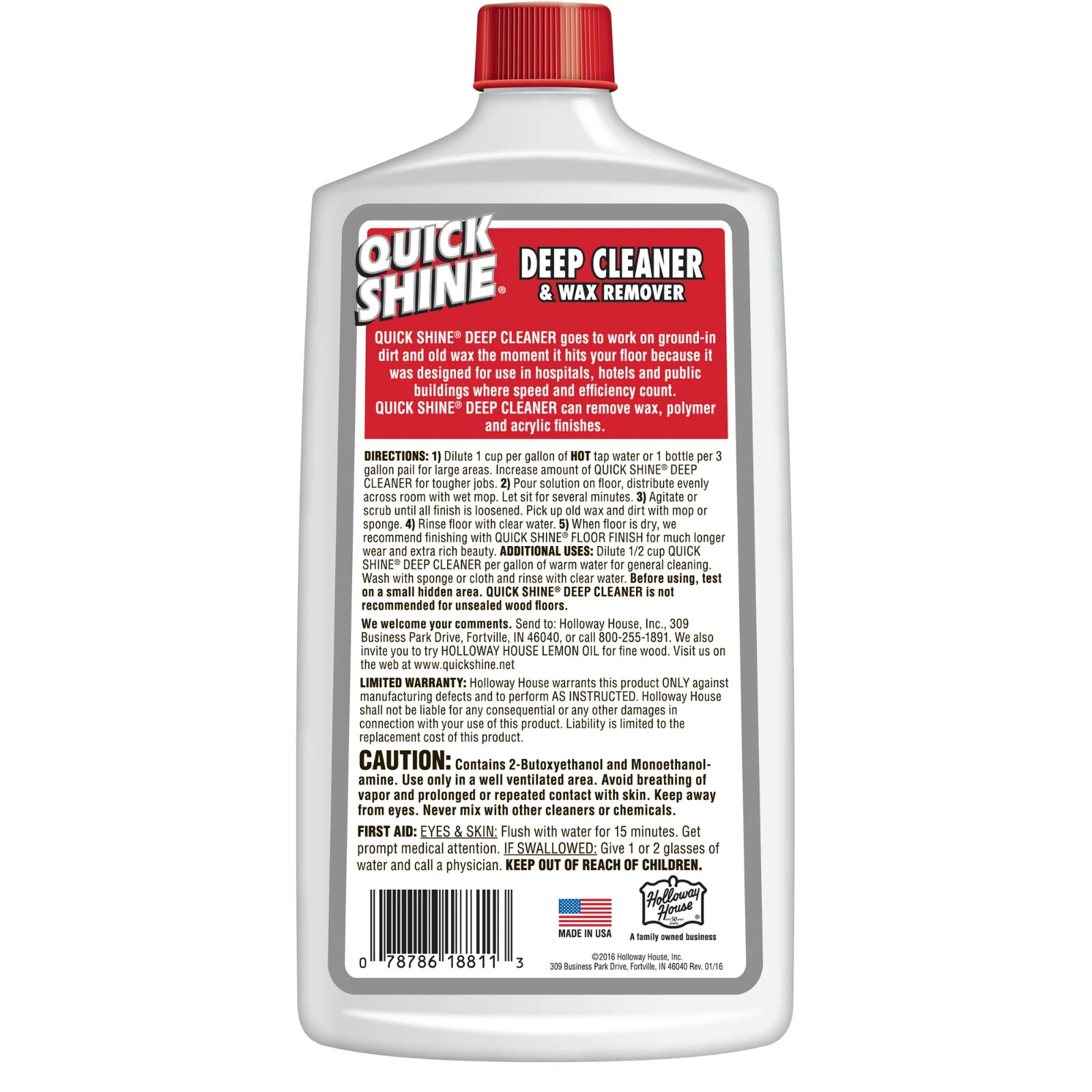 QUICK SHINE Concentrated Deep Cleaner, Revitalizes Floors & Cleans Grout, 27 Oz