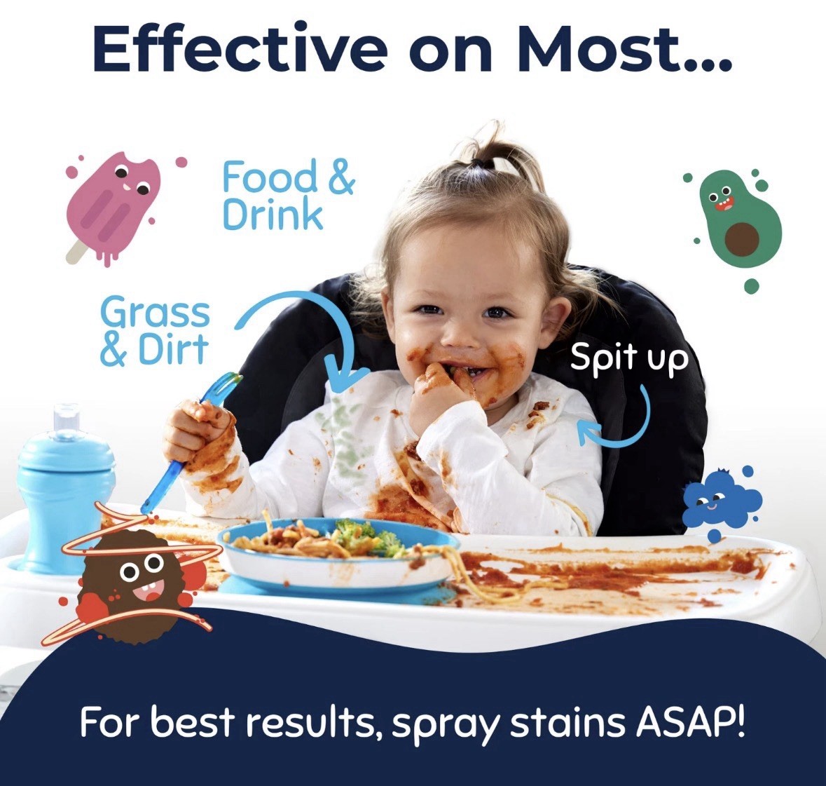 Miss Mouth Stain Treater Spray Gentle on Laundry 12 fl oz- Free Shipping USA