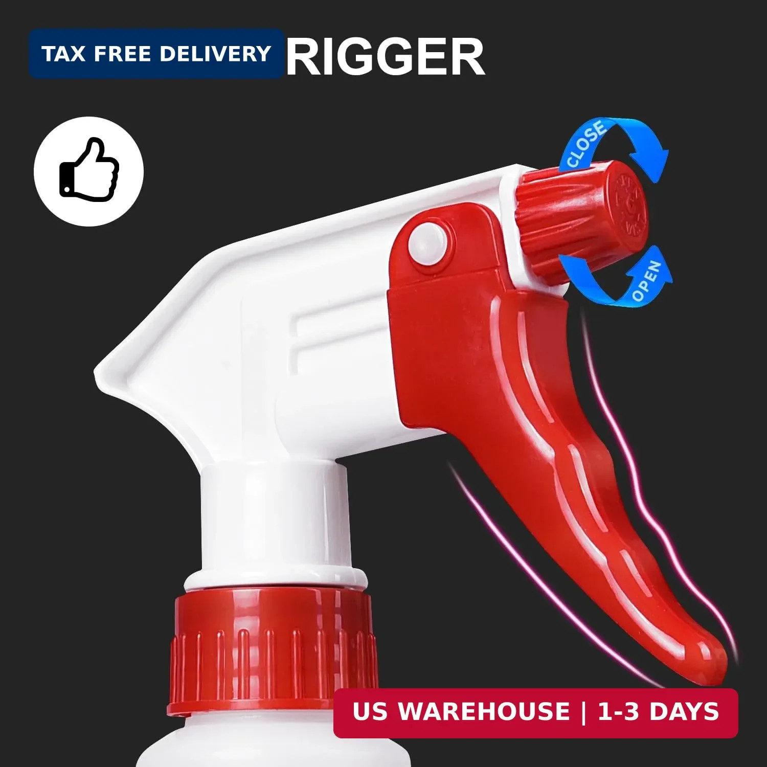Plastic Spray Bottle (4 Pack, 16 Oz, All-Purpose) Heavy Duty Spraying Bottles