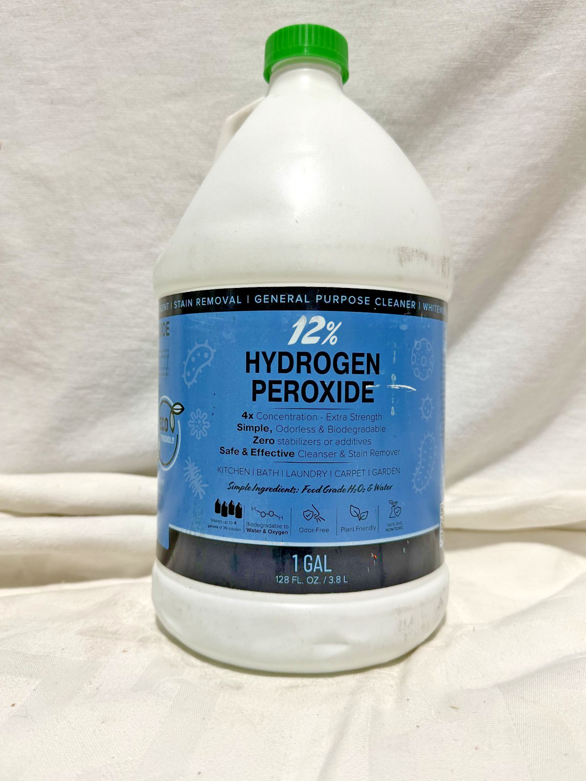 12% Hydrogen Peroxide 1 Gallon Food Grade H2O2 Extra Strength Concentrate Clean