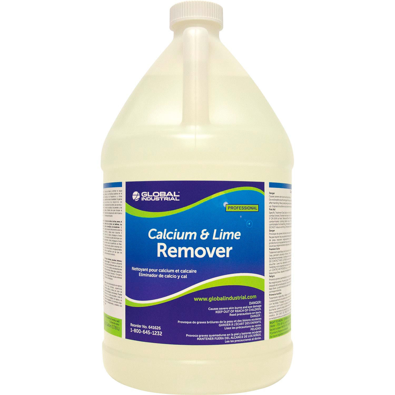 Global Industrial Calcium Lime Remover 1 Gallon Bottle 4/Case