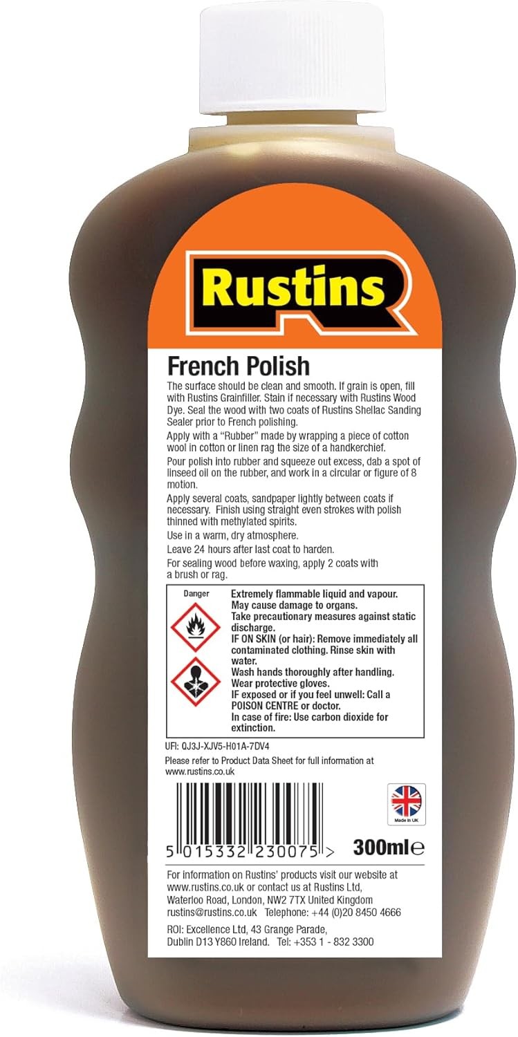 French Polish – the Quality Finish for Furniture Brown, 300ML 3.84 Ounces