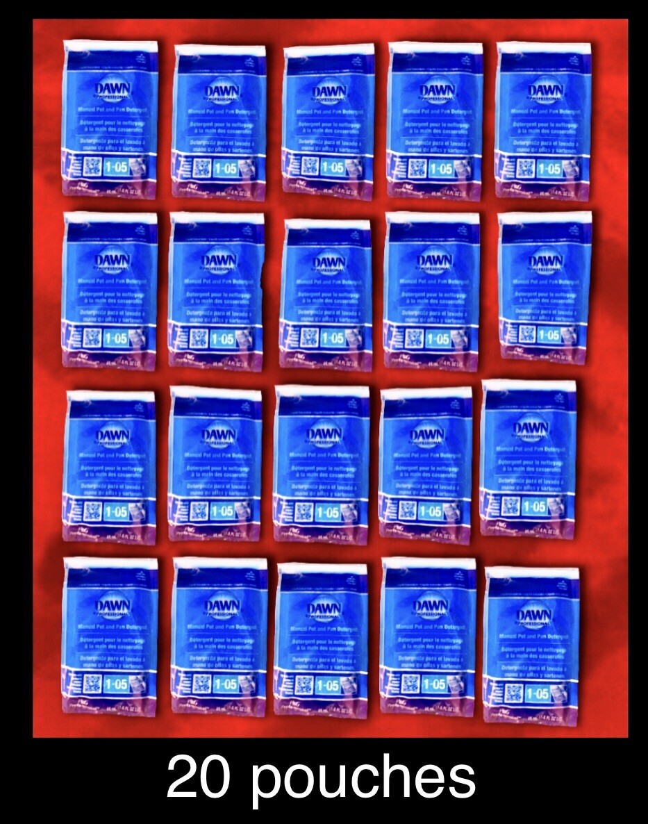 20pk Dawn professional dish detergent Manual Pot & Pan Concentrate 1.5oz/44ml Ea