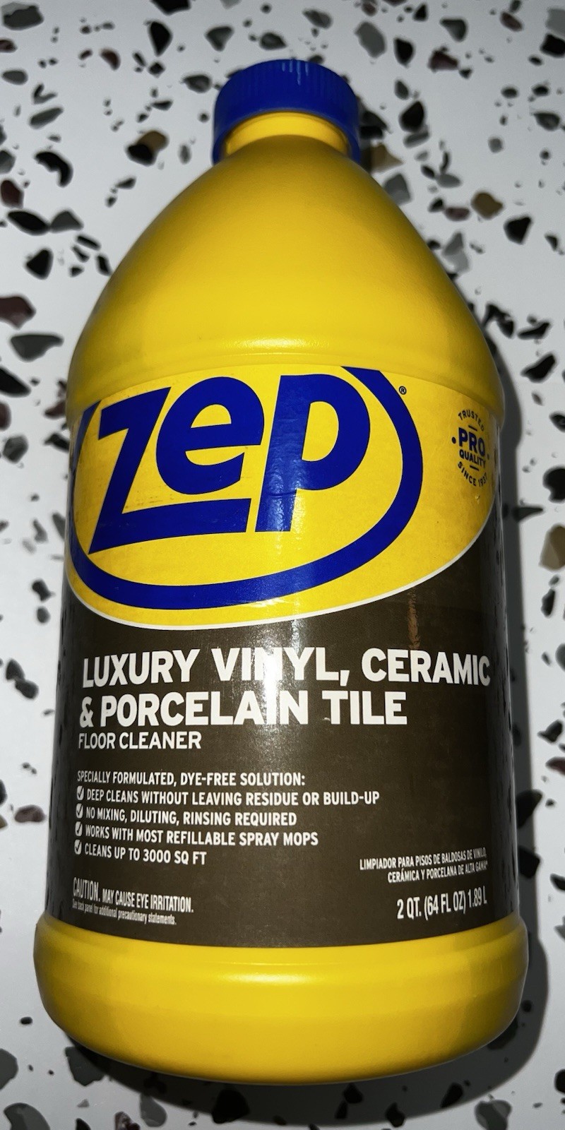 Zep Luxury Vinyl, Ceramic & Porcelain Tile Floor Cleaner 64 fl oz 2QT New Sealed