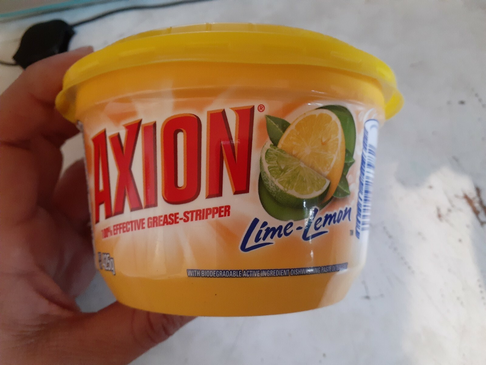 18 AXION GREASE-STRIPPER Lime Lemon Dish Washing Paste Detergent 425 g from Mex