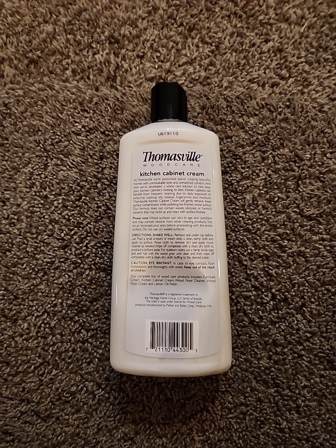 Thomasville Woodcare KITCHEN CABINET CREAM Cleans Shines Protects Restores 12oz