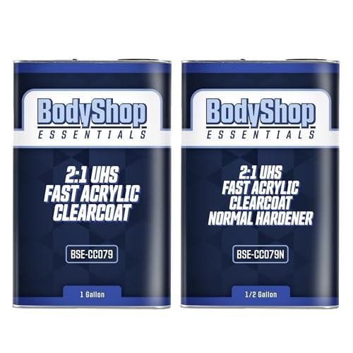 BodyShop Essentials UHS 2:1 Clearcoat System Kit – 1 Gal Clear Coat + 1/2 Gal No
