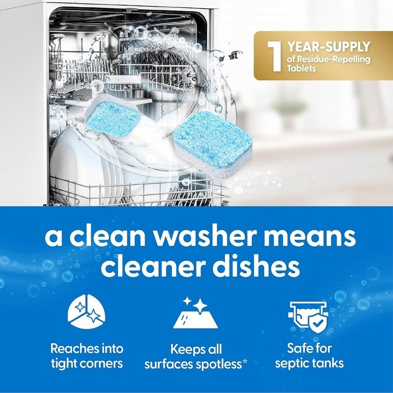 Dishwasher Cleaning Tablets Non-Toxic Deep Clean Eco-Friendly Grease Removal New