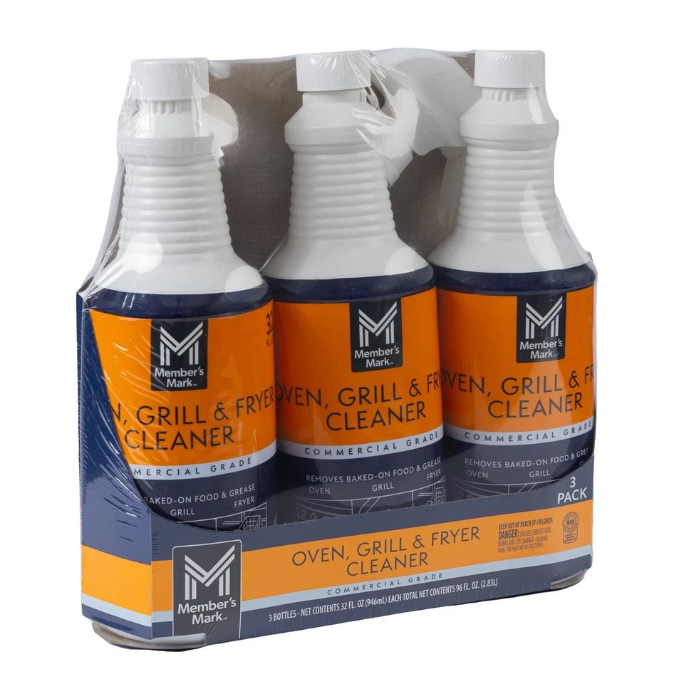 Member’s Mark Commercial Oven Grill and Fryer Surface Cleaner, 32 Oz – 3 Pack