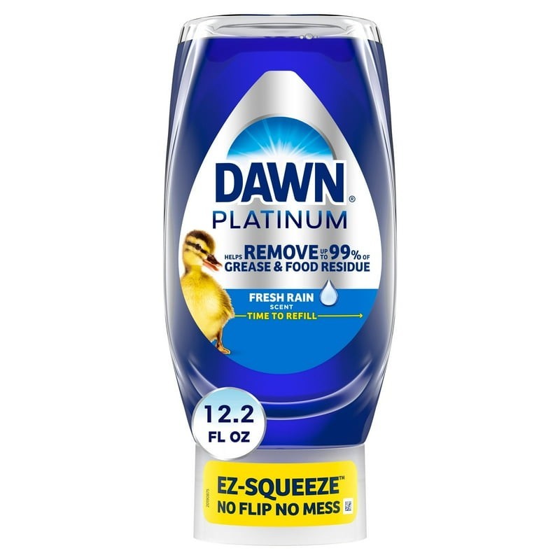 Dawn Platinum EZ-Squeeze Dish Soap, Fresh Rain, 12.2 oz – Grease Removal