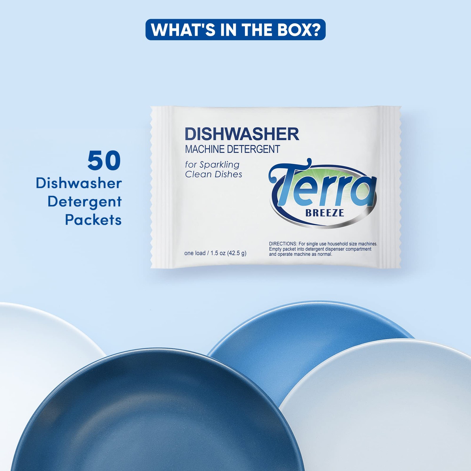 Automatic Dishwasher Detergent ,1.5 oz. Individually Wrapped Packets (50 packs)