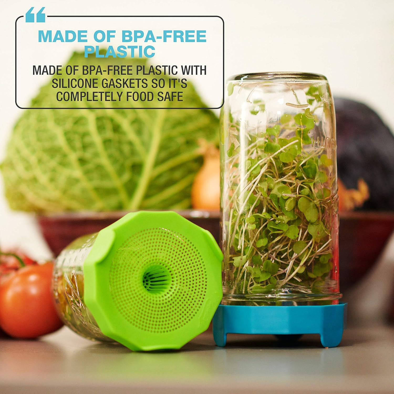 Masontops Bean Screen Plastic Mason Jar Sprouting Lids Mason Jar Sprouting Kit –