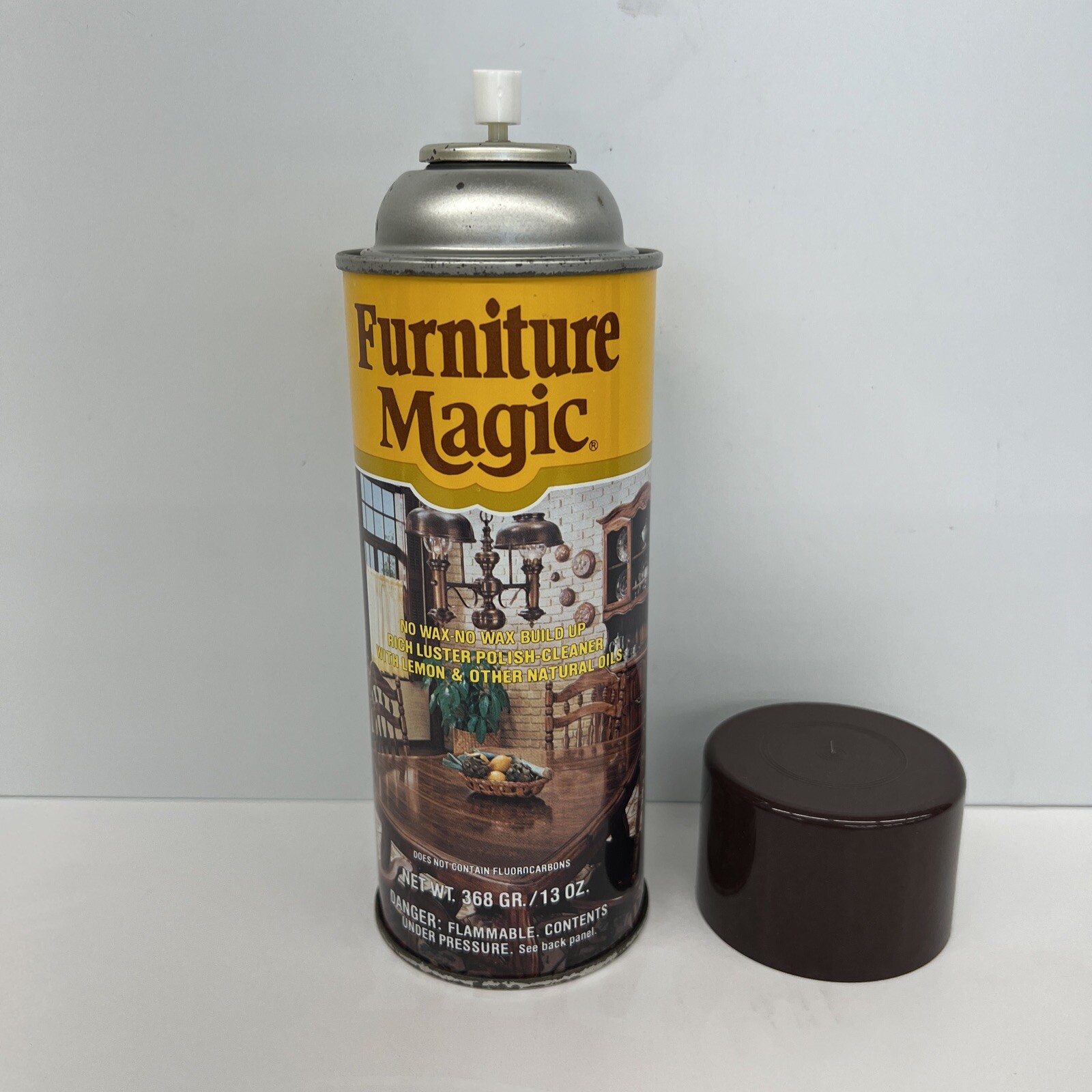Vintage Furniture Magic Rich Luster Polish- Cleaner With Lemon Aerosol 13oz.