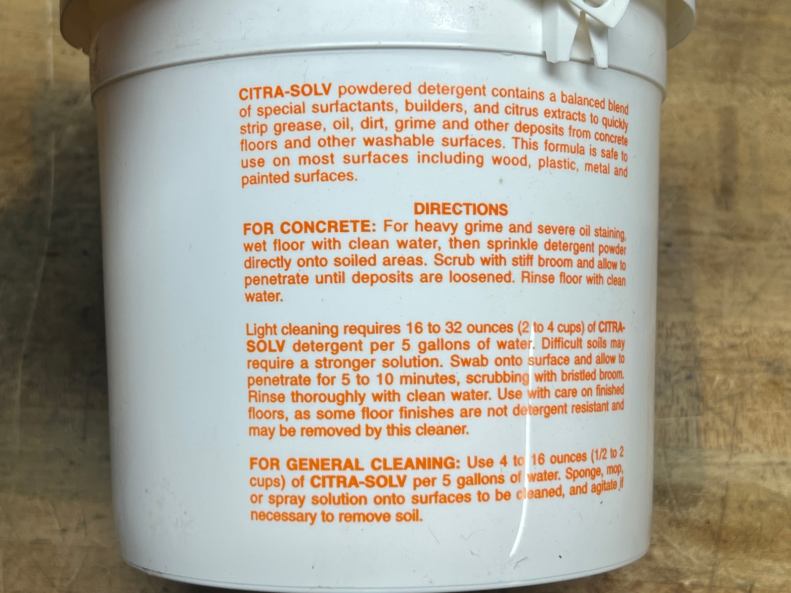 Citra-Solv 2 Lb Tub Concrete And Equipment Powdered Cleaner Concentrate Sealed