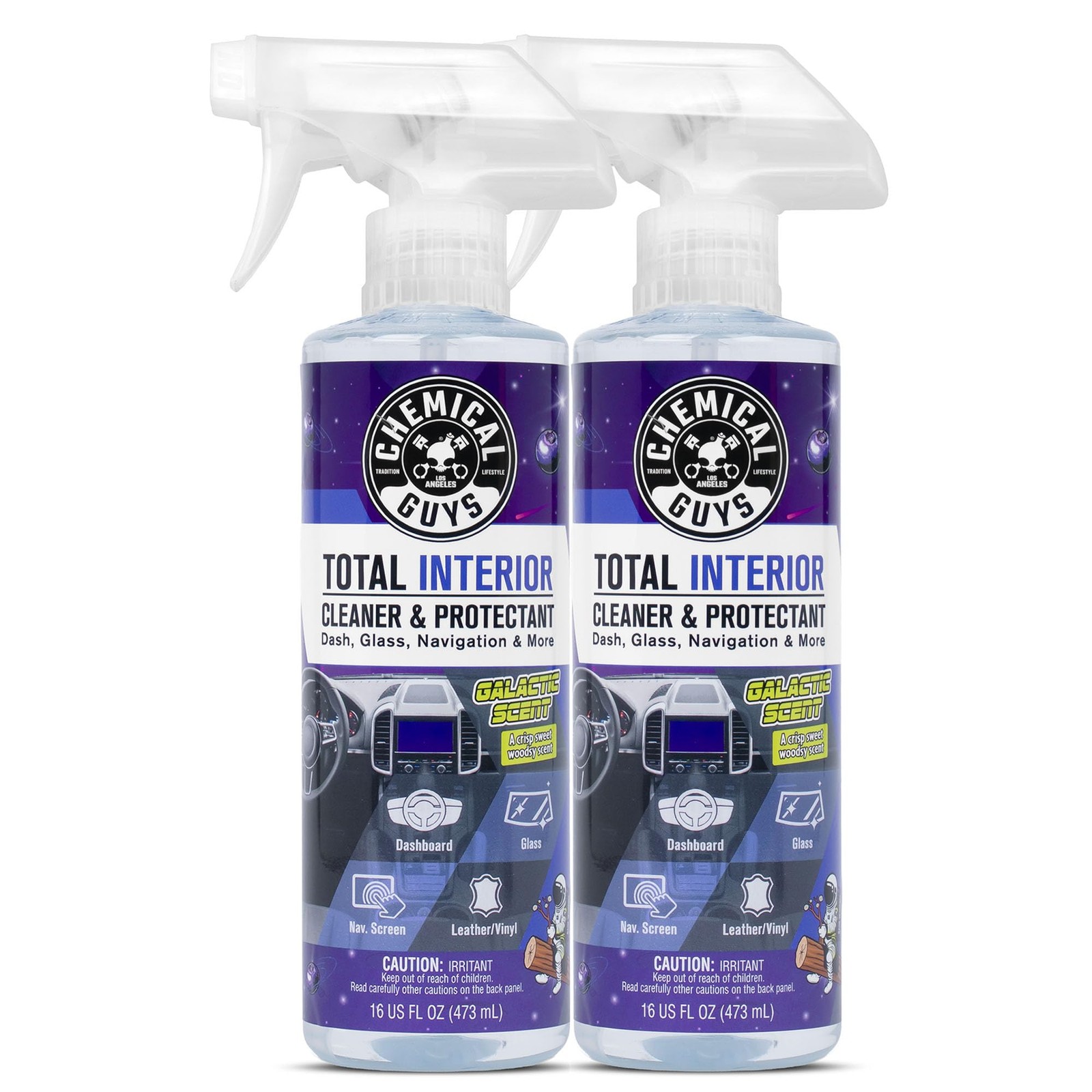 Chemical Guys Total Interior Cleaner & Protectant 2 Pack 16oz Galactic Scent