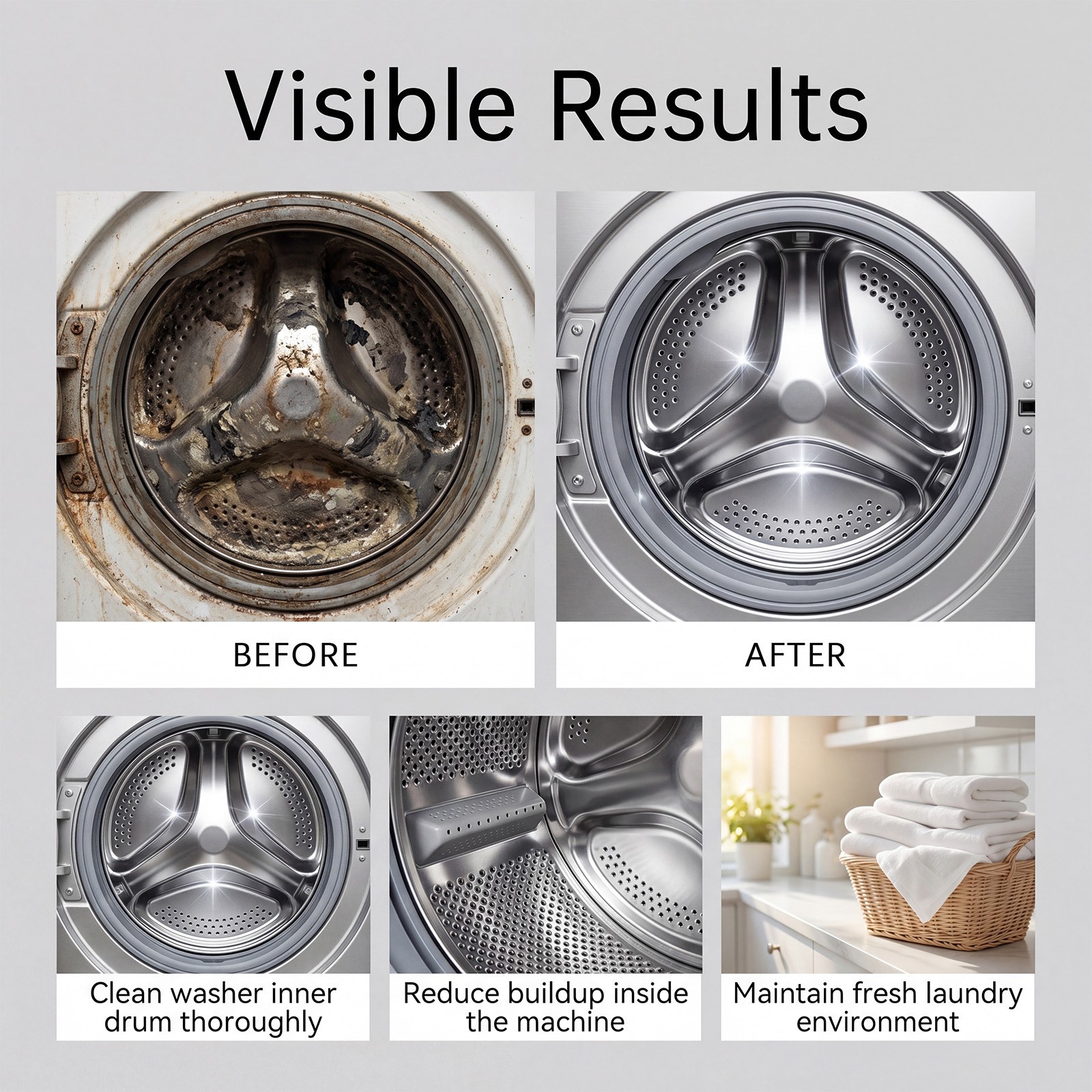 Washing Machine Cleaner Pro, Prime Drum Washing Machine Cleaner 12 TABLETS