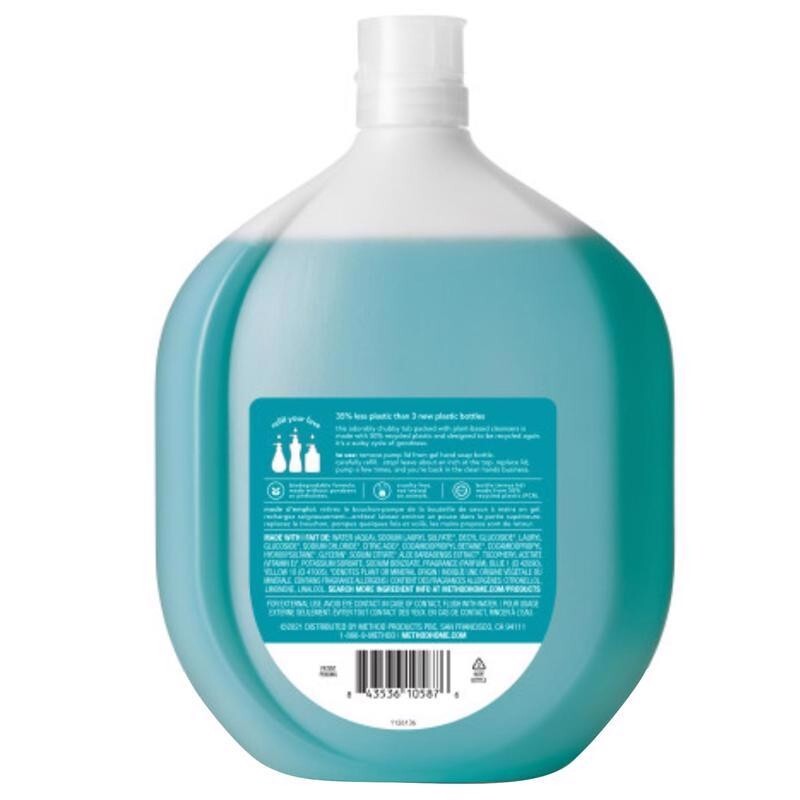 Method Gel Hand Wash Waterfall Scent 3x Refill Plant Based Cleansers 34 oz