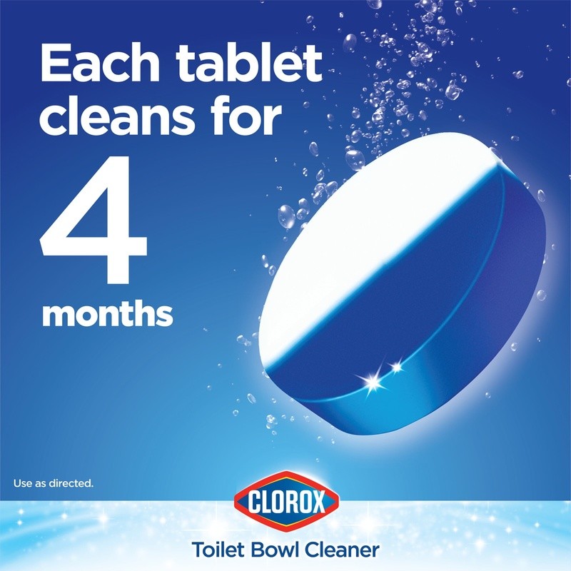 Ultra Clean Toilet Bowl Cleaner Tablets Bleach Deodorizer 2 Count Rain Scent New