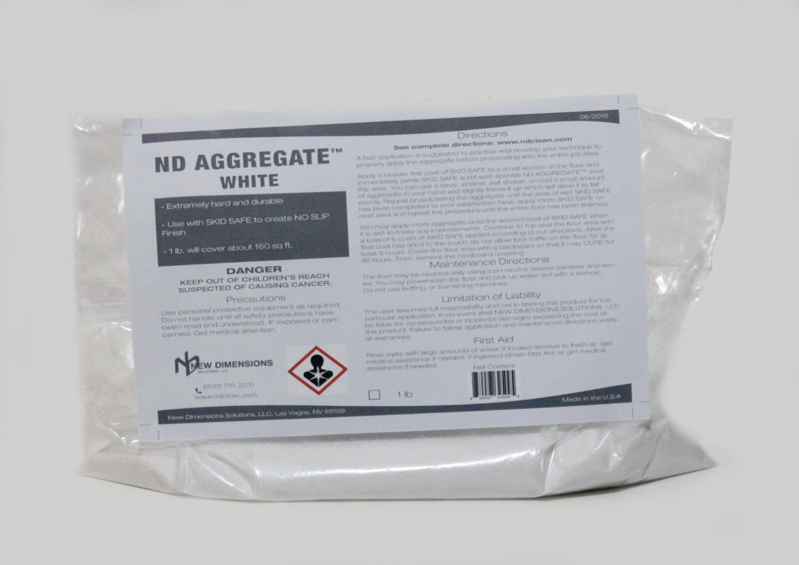 ND AGGREGATE™ Enhanced Traction Additive for SKID SAFE™ Water-Based