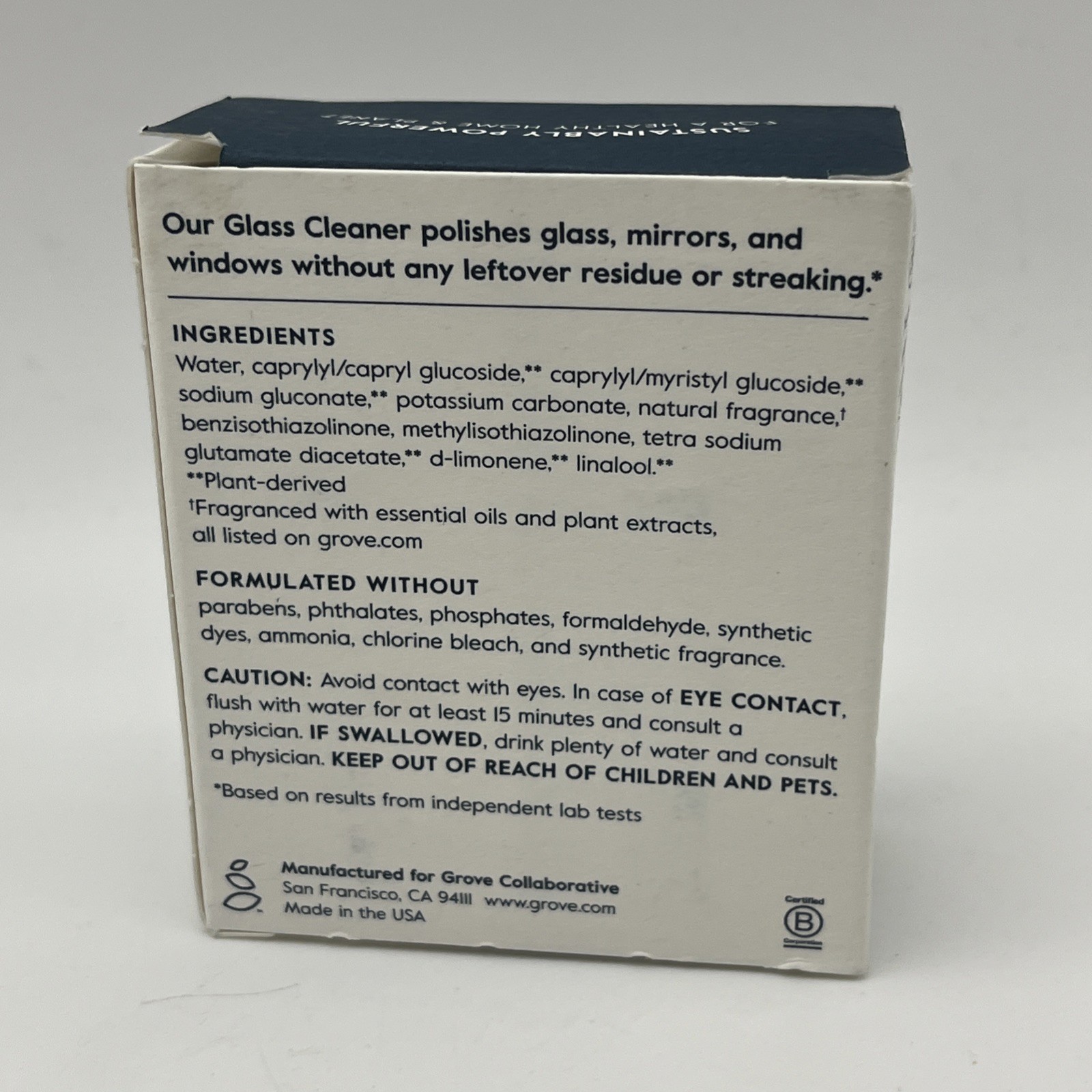 2 Pack Grove Glass Cleaner 1 oz Bottles Lavender & Thyme Concentrate All Natural