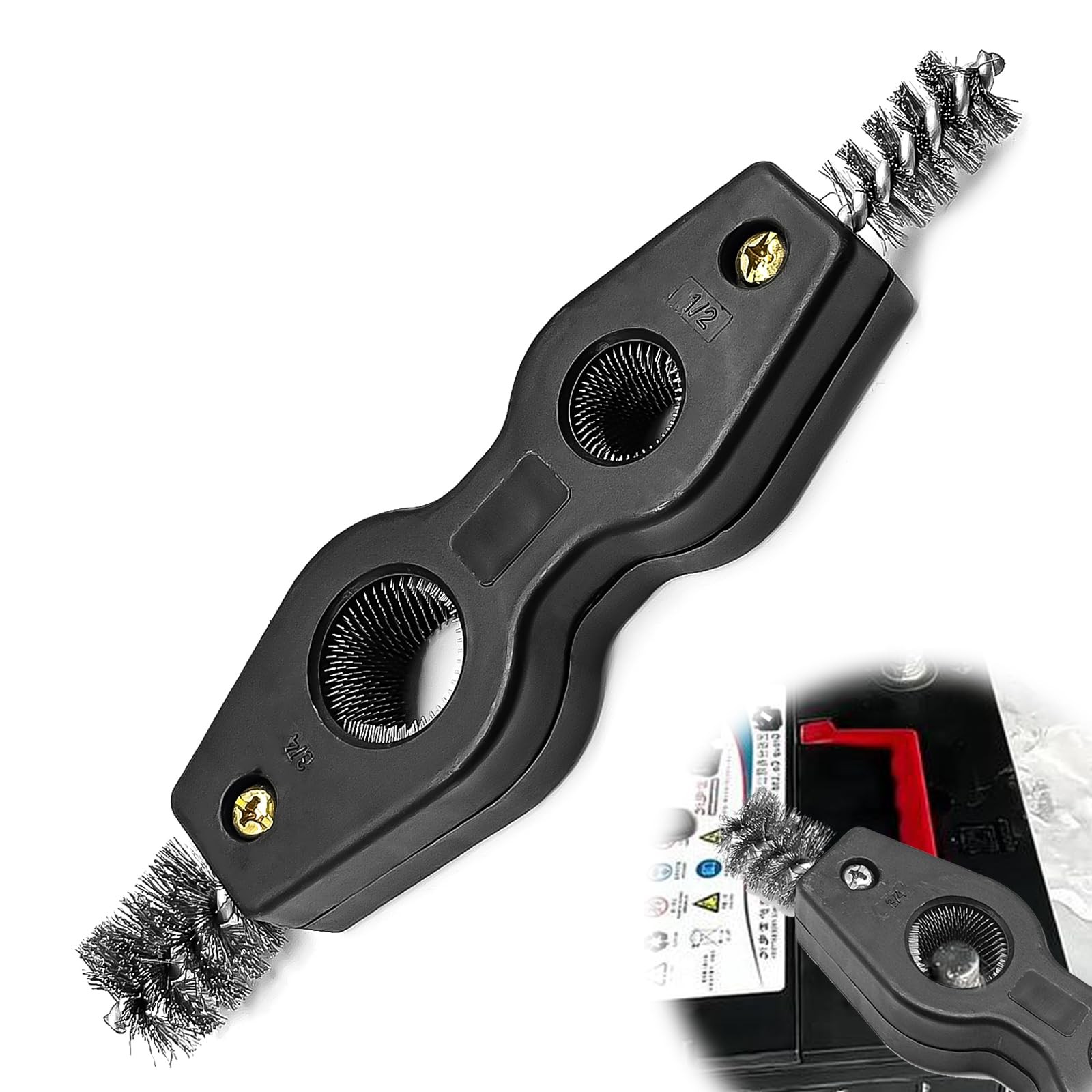 ZOKYUYS 4 in 1 Car Battery Cleaning Brush,Anti-Corrosion Battery Terminals,Co…