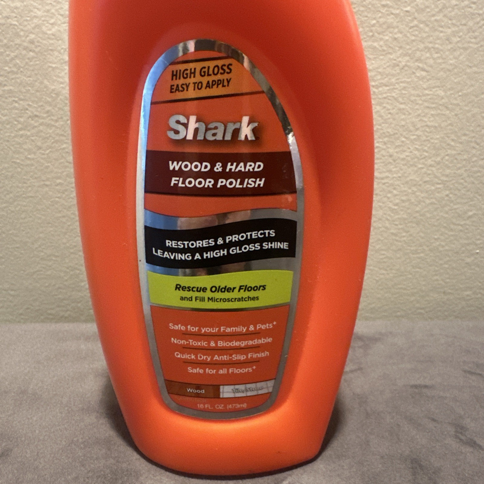 Shark Wood & Hard Floor Polish 16 floz High Gloss Wood Tile Stone Floors New