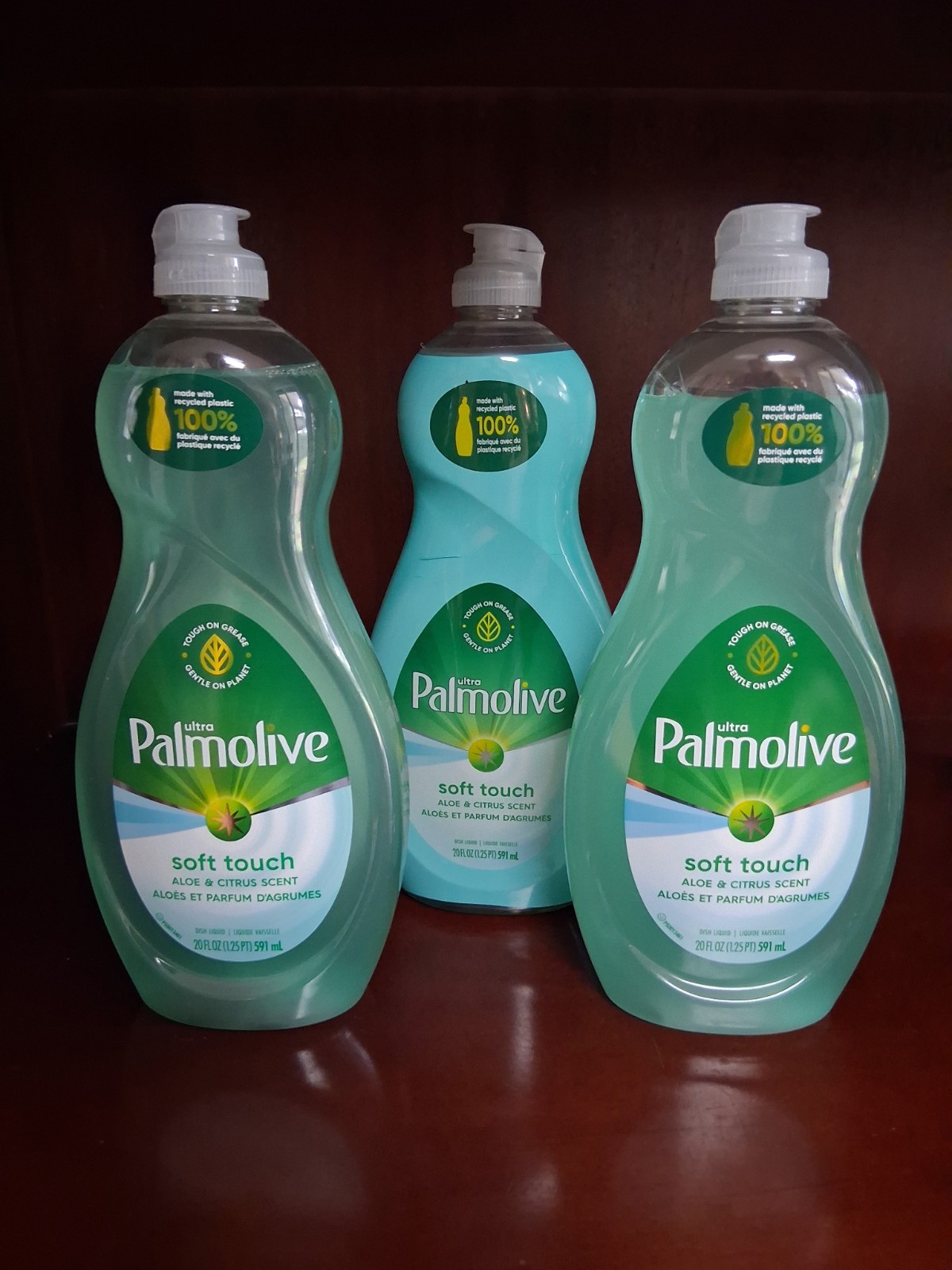 Lot of 3 Palmolive Soft Touch Aloe & Citrus Dish Liquid 20 oz Discontinued Scent