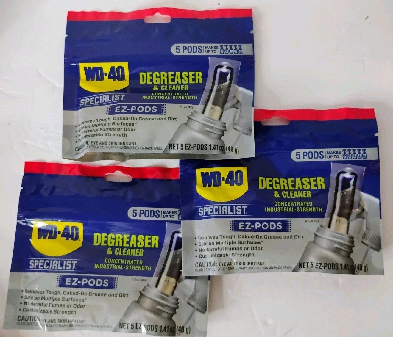 Lot Of 3 WD-40 Specialist Degreaser & Cleaner EZ-Pods 5 Pk Concentrated Cleaner