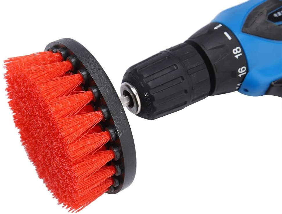 3PCS Drill Brush Power Scrubber Drill Attachments For Carpet Tile Grout Cleaning