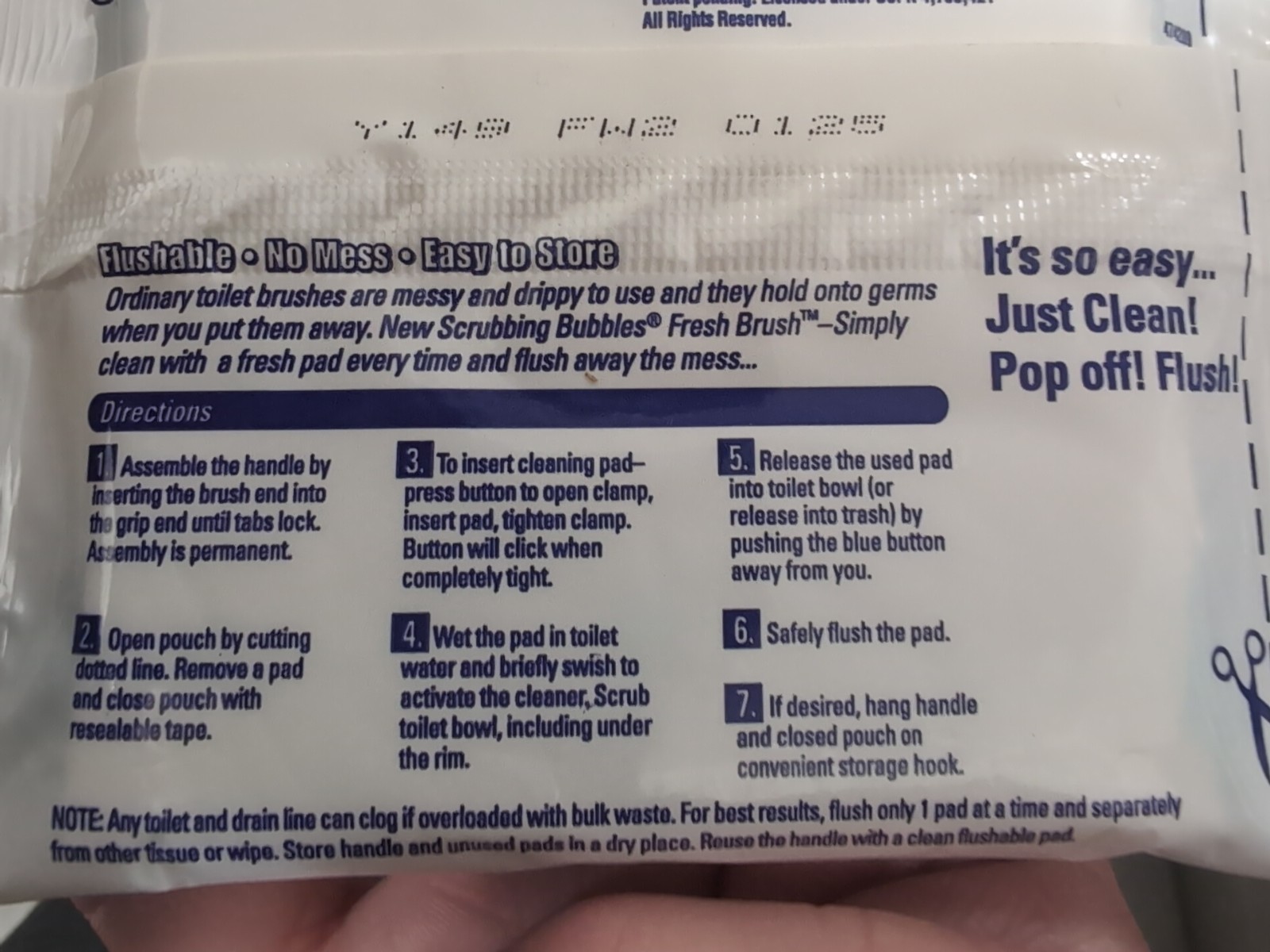 Scrubbing Bubbles Fresh Brush 40 Count Flushable Refill Pads Toilet Cleaner