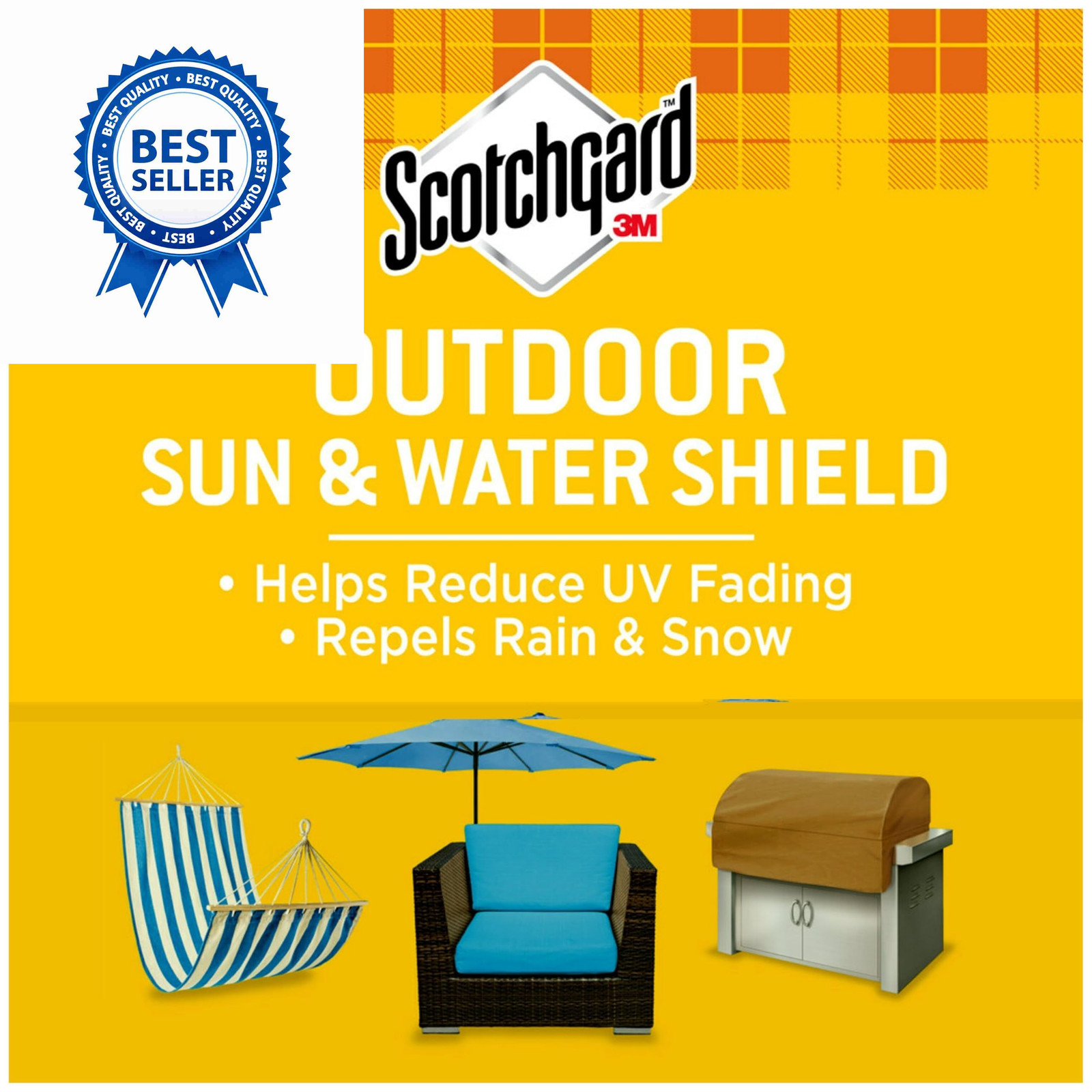 Scotchgard Outdoor Water & Sun Shield 10.5 Fl Oz (Pack of 1), Transparent
