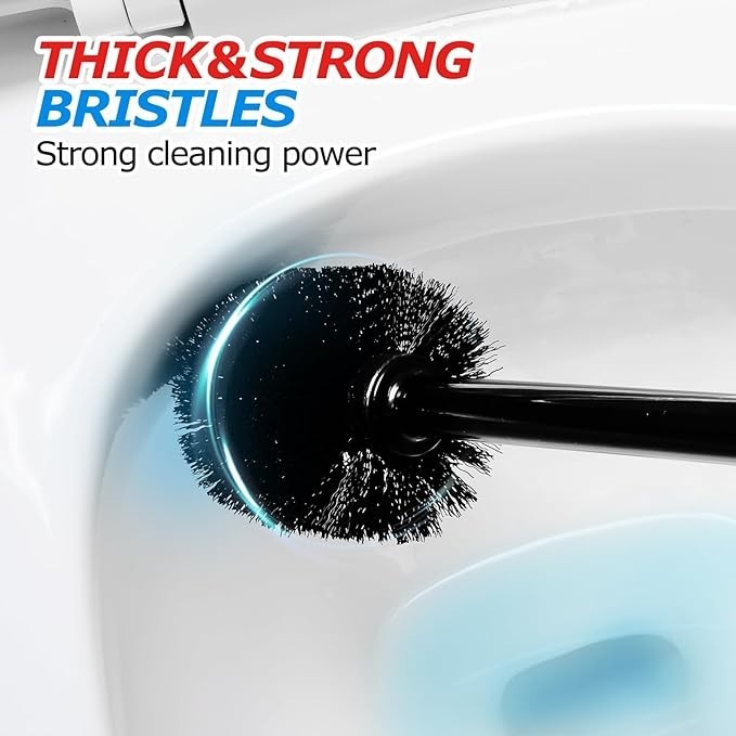 Set 2 en 1: Desatascador con cepillo WC mango largo – Kit limpieza baño multiuso